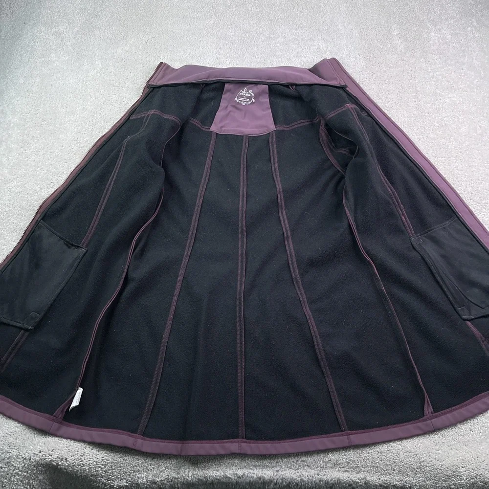 Prana Jacket Womens XL Purple Keva Softshell Full Zip Fleece Lined Coat Outdoors